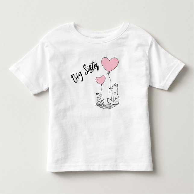 Big Sister Gift Kleinkind T-shirt (Vorderseite)