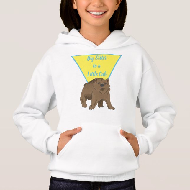 Big Sister Grizzly Bären Cub Hoodie (Vorderseite)