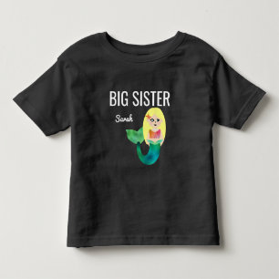Big Sister Imitats Foil Blonde Mermaid Girls Kinde Kleinkind T-shirt