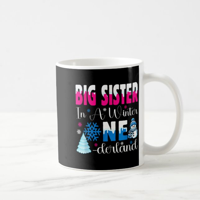 Big Sister In A Winter Onederland Bday Girl Sweet  Kaffeetasse (Rechts)