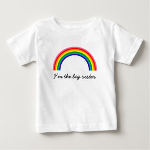 Big Sister individualisierbares Rainbow-T-Shirt Baby T-shirt