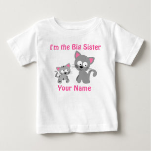 Big Sister Kitty Cat Personalisiert T Shirt