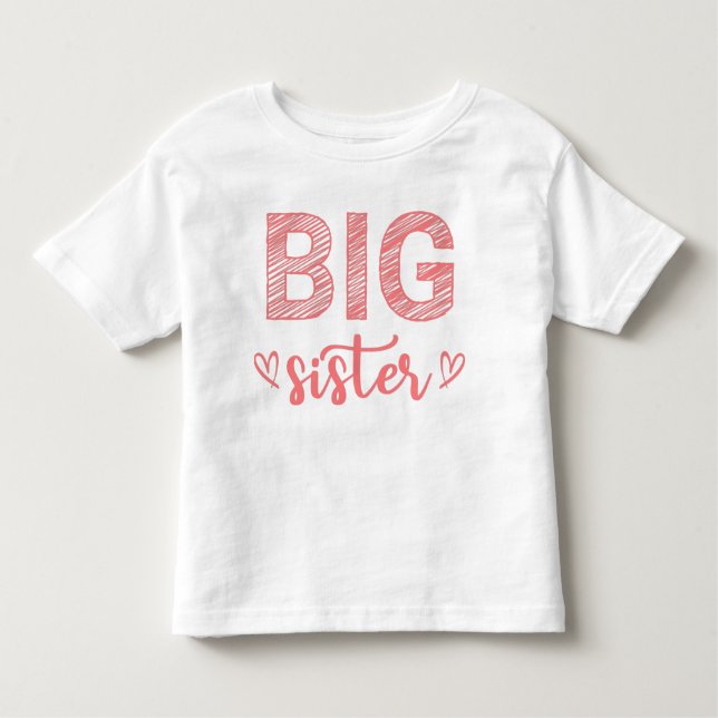Big Sister Kleinkind T-shirt (Vorderseite)