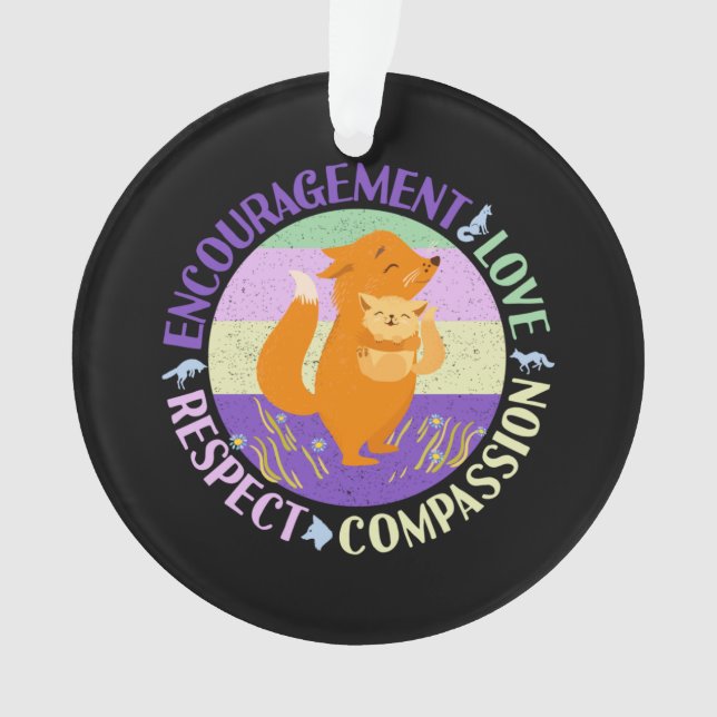 Big Sister Liebe - Sibling Bonding Fox Ornament (Vorderseite)