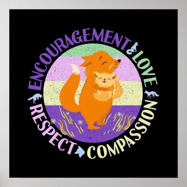 Big Sister Liebe - Sibling Bonding Fox Poster (Vorne)