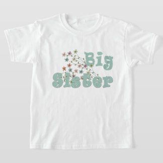 Big Sister Little Retro Blume T-Shirt