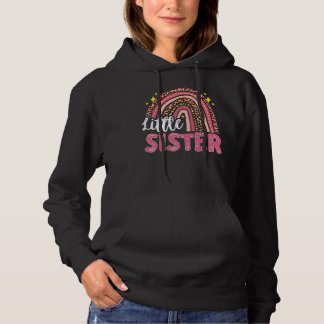 Big Sister Little Sister Leopard Rainbow Girl Litt Hoodie