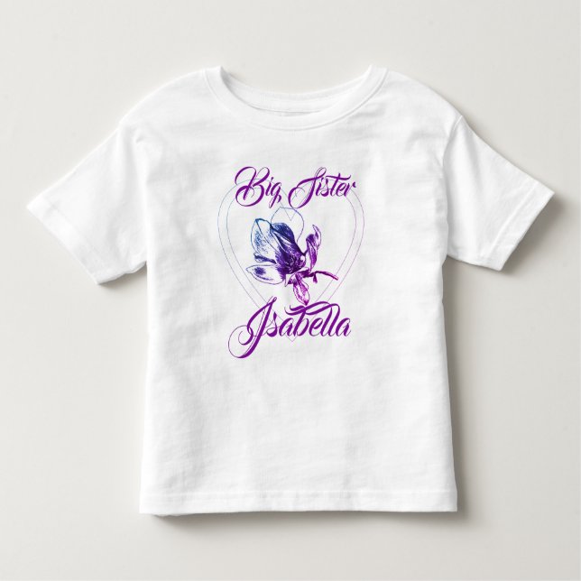 Big Sister Little Sister Orchid Kleinkind T-shirt (Vorderseite)
