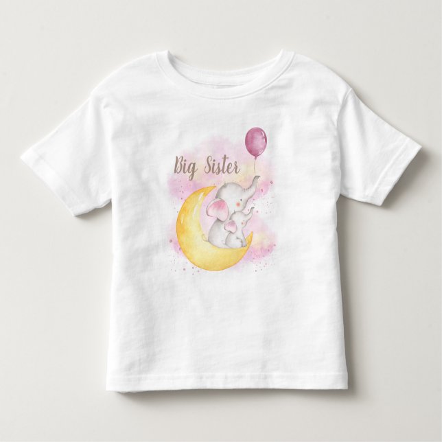 Big Sister Little Sister Shirt Elephant Sisters (Vorderseite)