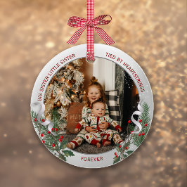 Big Sister Little Sister Warm Quote Foto Silver Keramik Ornament