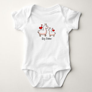 Big Sister Llama Baby Strampler