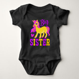 Big Sister Magical Unicorn Baby Strampler