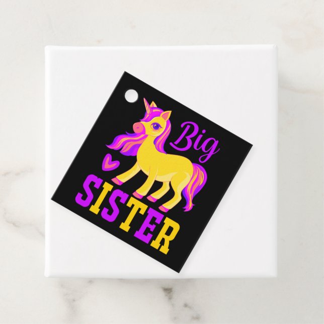 Big Sister Magical Unicorn Geschenkanhänger (Beispiel)