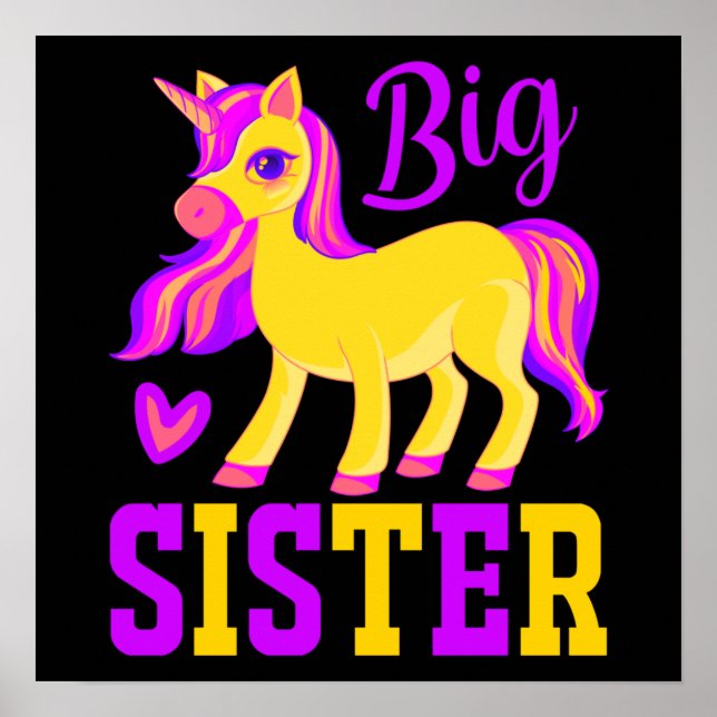 Big Sister Magical Unicorn Poster (Vorne)