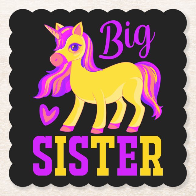 Big Sister Magical Unicorn Untersetzer (Vorderseite)
