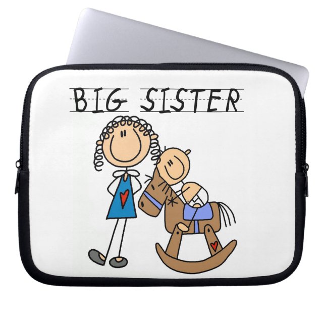 Big Sister mit Baby Brother Geschenken Laptopschutzhülle (Vorderseite)