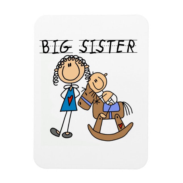 Big Sister mit Baby Brother Geschenken Magnet (Vertikal)