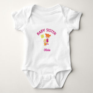 Big Sister mit Baby Schwester Custom Proud Schwest Strampler