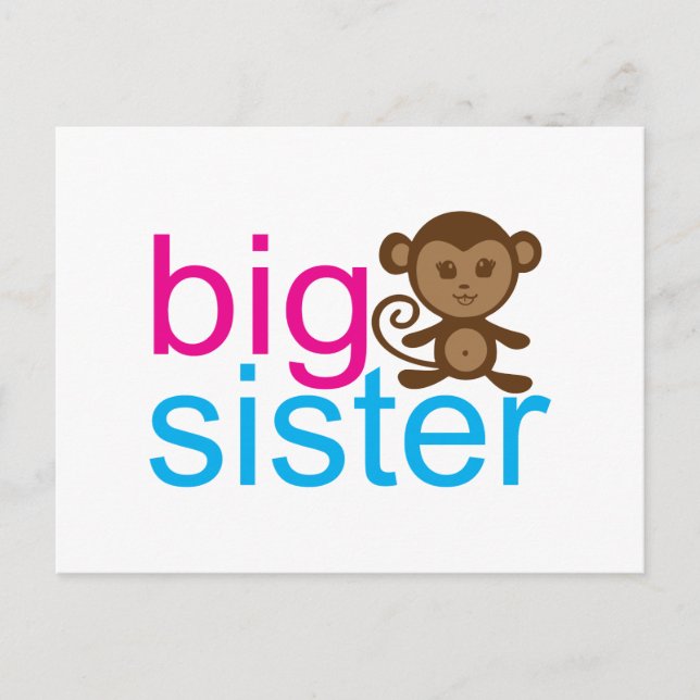 Big Sister Monkey Postkarte (Vorderseite)