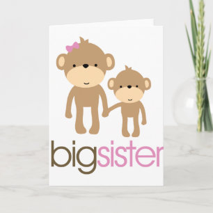 Big Sister Monkey Pregnancy Ankündigung T - Shirt