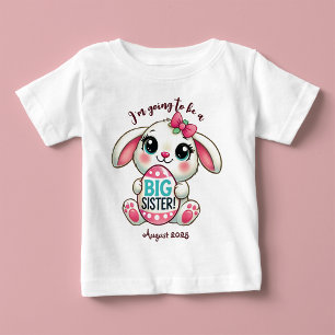 Big Sister Oaster Egg Bunny New Baby Ankündigung T-shirt