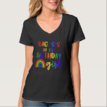 Big Sister of the Birthday Girl Rainbow Birthday T-Shirt<br><div class="desc">Große Schwester des Geburtstagsmädchens Rainbow Birthday Matching</div>