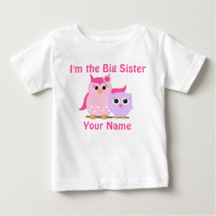 Big Sister Owl Personalisiert T Shirt
