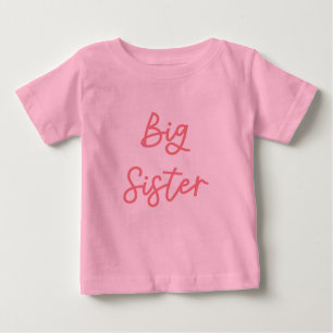 Big Sister Pink Baby T-shirt