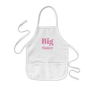 Big Sister Pink Briefe Mädchen Kinderschürze