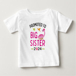 Big Sister Pink Dinosaur, Schwangerschaftsankündig Baby T-shirt