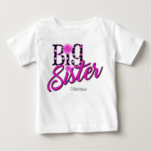 Big Sister Pink Polka Dots Baby T-shirt