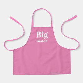 Big Sister Pink White Girl's Schürze