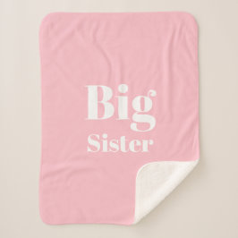 Big Sister Pink White Girl's Sherpadecke