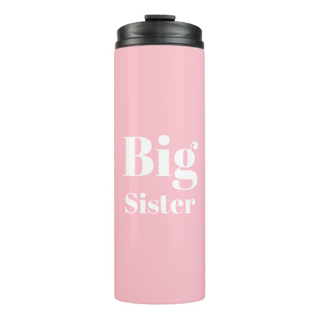 Big Sister Pink White Girl's Thermosbecher (Vorderseite)