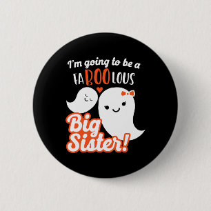 Big Sister Pregnancy Ankündigung Niedlich Ghost Gi Button