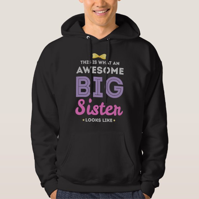 Big Sister Promotion Announcement Pregnancy Reveal Hoodie (Vorderseite)