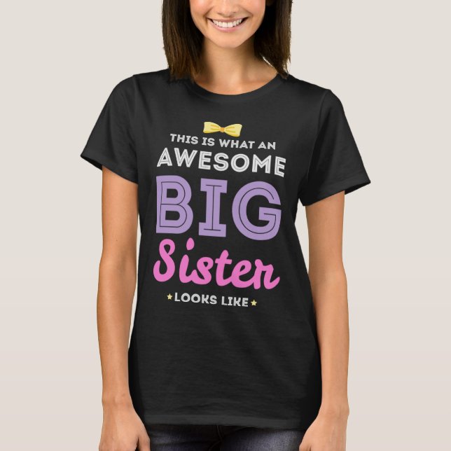 Big Sister Promotion Announcement Pregnancy Reveal T-Shirt (Vorderseite)
