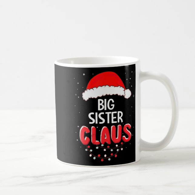 Big Sister Santa Claus Christmas Matching Costume  Kaffeetasse (Rechts)