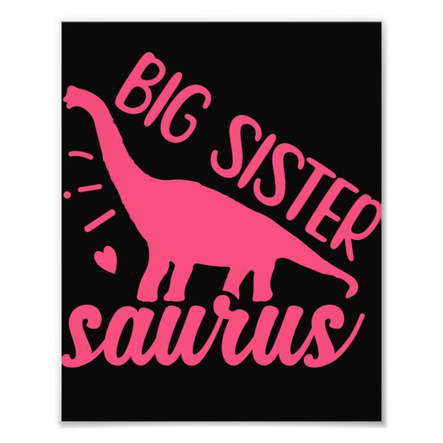 Big Sister Saurus in Pink Fotodruck (Vorne)
