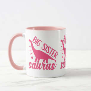 Big Sister Saurus in Pink Tasse