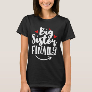 Big Sister schließlich Herz Big Sister nach Bi bef T-Shirt