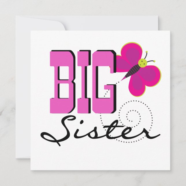 Big Sister - Schmetterlingsgeschenke (Vorderseite)