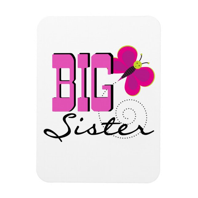Big Sister - Schmetterlingsgeschenke Magnet (Vertikal)