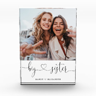 Big Sister Script Sisters Gift Foto Keepake