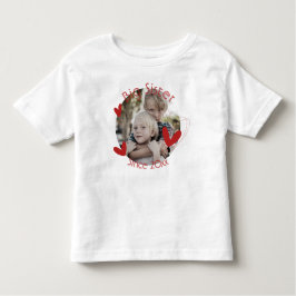 Big Sister Siblings Foto Herz Niedlich Kleinkind T-shirt
