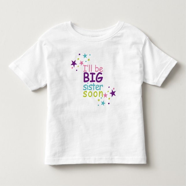 Big Sister Soon Kleinkind T-shirt (Vorderseite)