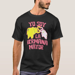 Big Sister Spanish Hermana Mayor Niedlich Elephant T-Shirt