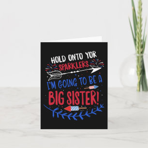 Big Sister Sparkler 4. Juli Schwangerschaft Ankünd Karte