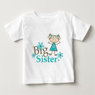 Big Sister Strichmännchen Baby T-shirt