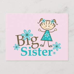 Big Sister Strichmännchen Postkarte